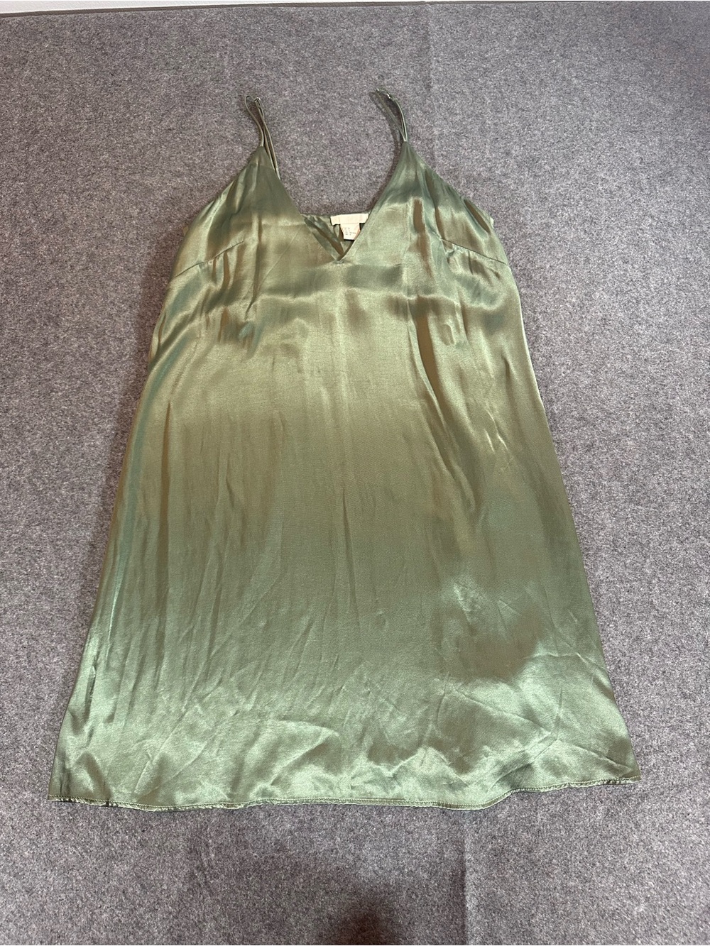 H&M Green Satin Slip Dress